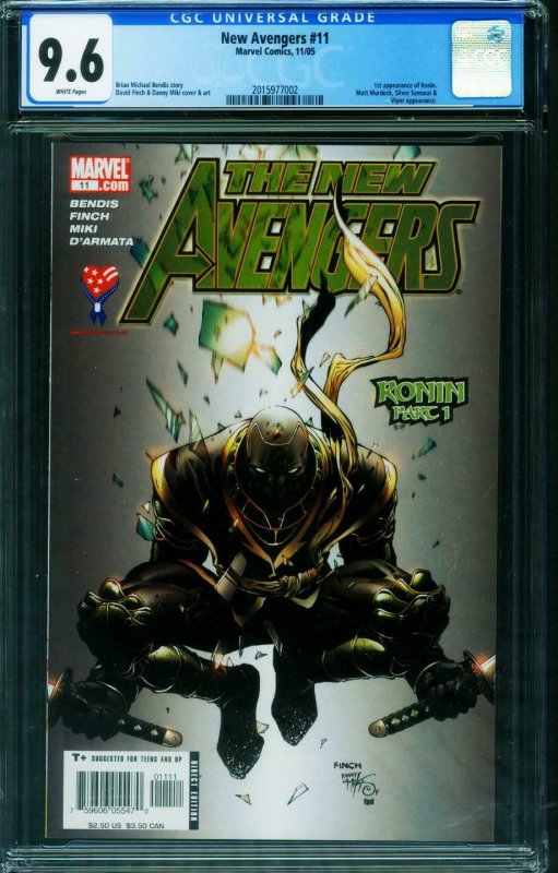 New Avengers #11 9.6 1st Ronin-Marvel-2005 2015977002