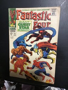 Fantastic Four #73 (1968) daredevil, Thor, Spider-Man X over key! FN-