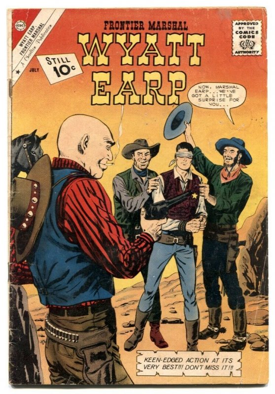 Wyatt Earp Frontier Marshall #37 1961- Charlton western comic VG