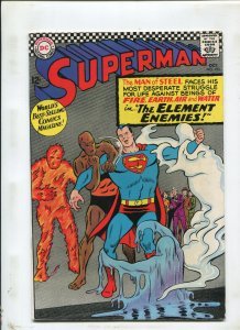 SUPERMAN #190 (7.0) THE FOUR ELEMENT ENEMIES! 1966 