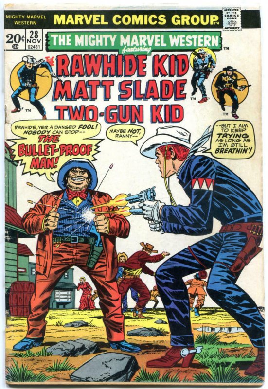 MIGHTY MARVEL WESTERN #26, 28, 37, FN, Rawhide Kid, Gunfights, more in store