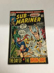 Sub-Mariner 53 Vg Very Good 4.0 Tape On Cover Marvel Comics