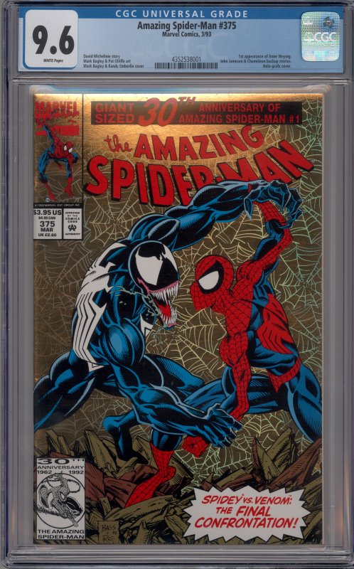 The Amazing Spider-Man #375 (1993) CGC 9.6 NM+ Venom!