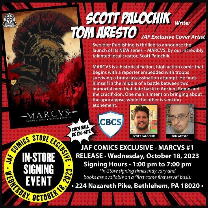 MARCVS #1 JAF Comics Exclusive Swolder Publishing Comic Book Signed