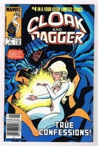 Cloak and Dagger #4 (1984) Canadian Price Variant CPV and NEWSSTAND COPY  RARE