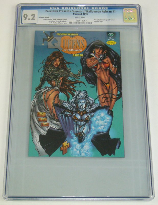 Queens of Halloween #1 CGC 9.2 platinum variant - lady death  michael turner 