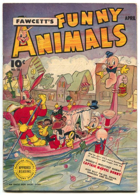 Fawcett's Funny Animals #28 1945-Hoppy The Marvel Bunny- G