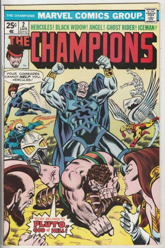 Champions, The #2 (Jan-76) NM- High-Grade Ghost Rider, Hercules, Black Widow,...