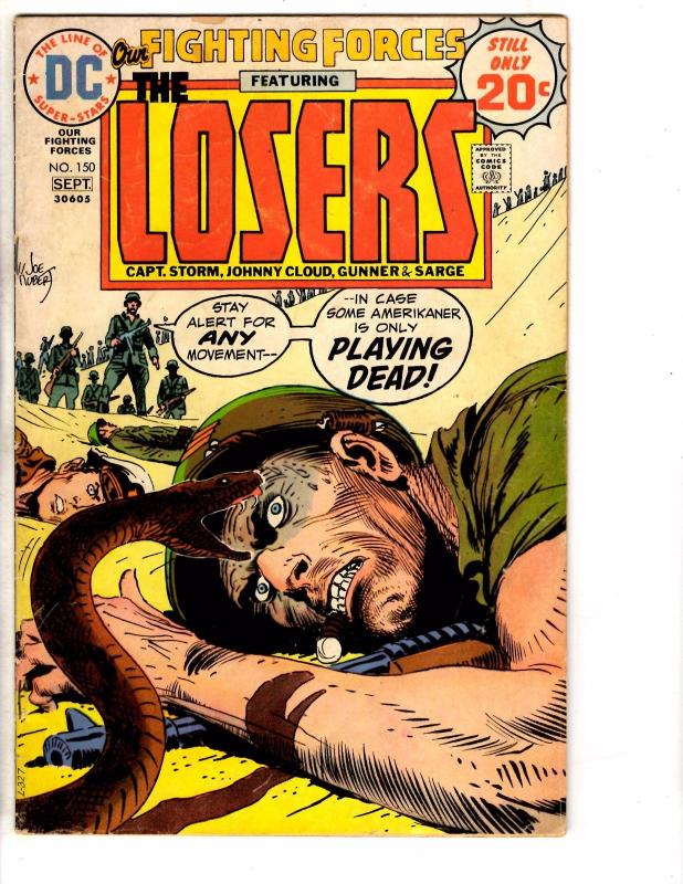 Lot Of 3 Our Fighting Forces DC Comic Books # 150 158 160 Feat. The Losers J224