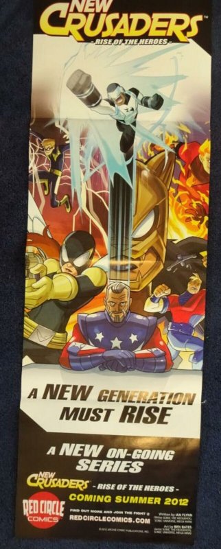 NEW CRUSADERS Promo Poster, 11 x 34, 2012, DC  Unused more in our store 503