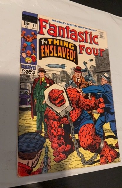 Fantastic Four #91 (1969) the thing enslaved by Skrullls  see description