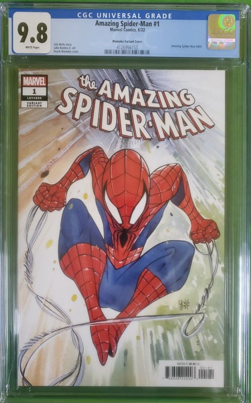 Amazing Spider-Man #1 Momoko Variant 2022 Marvel CGC 9.8 NM 725130320070