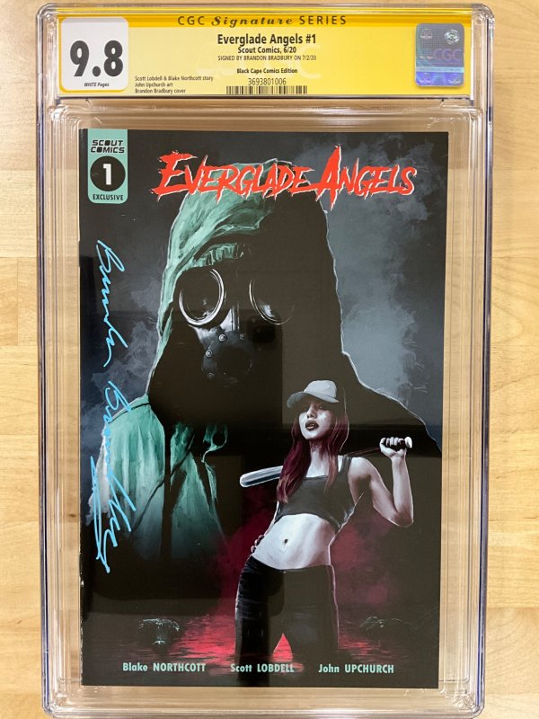 Everglade Angels #1 Black Cape Comics Cover CGCSS 9.8 Signed by Brandon Bradbury