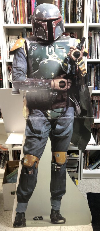 Life Size Boba Fett Cardboard Cutout Standee (1995) Star Wars | Heavy Fold Line 