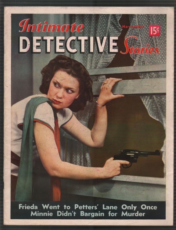 Intimate Detective Stories #9 11/1940-gun moll-mystery-violent-pulp thrills-VF 