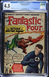 Fantastic Four #10 1963 Marvel Comics CGC 4.5 Doctor Doom app