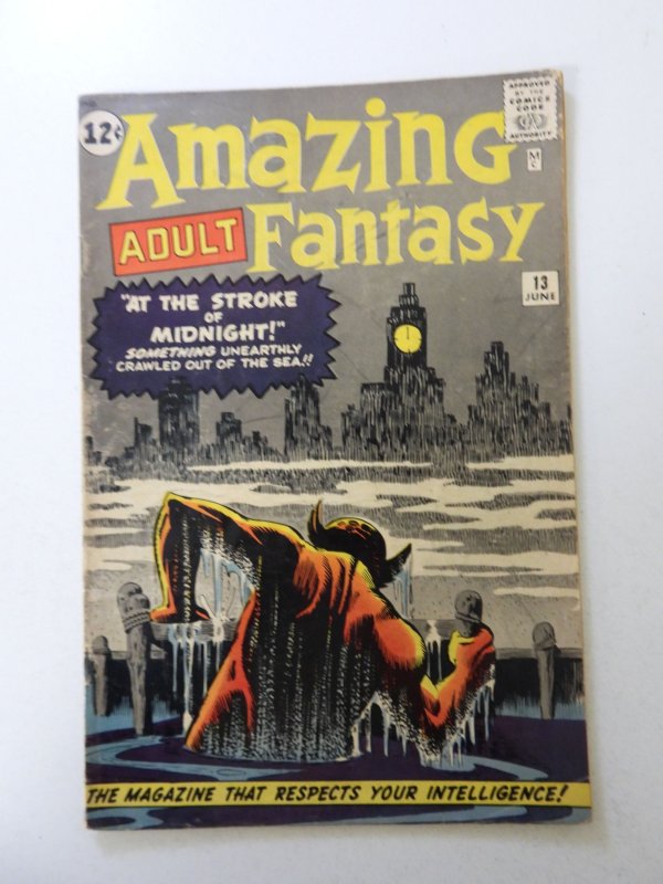 Amazing Adult Fantasy #13 (1962) VG condition ink,stains front cover