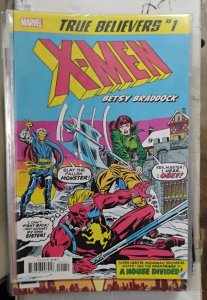 TRUE BELIEVERS  x-men betsy braddock # 1   2019  marvel  captain brittain