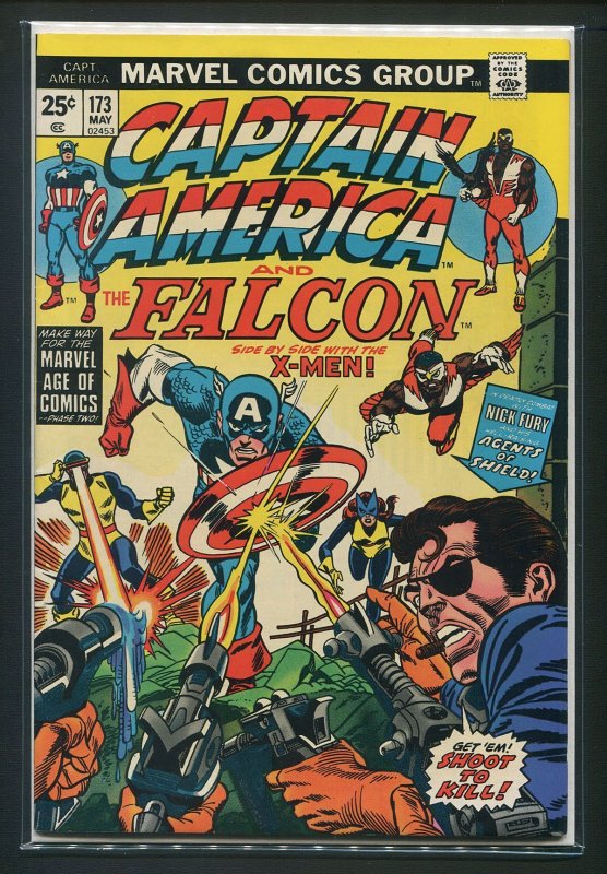 Captain America #173 (7.5 VFN-) X-Men, Gil Kane, John Romita Cover (1974)