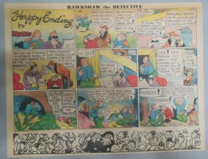 Hawkshaw The Detective Sunday Page Gus Mager from 12/11/1938 Size 11 x 15 inch