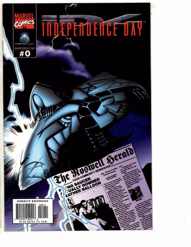 Independence Day ID4 # 0 NM Marvel Comic Book 1st Print Movie Roswell Aliens AH1