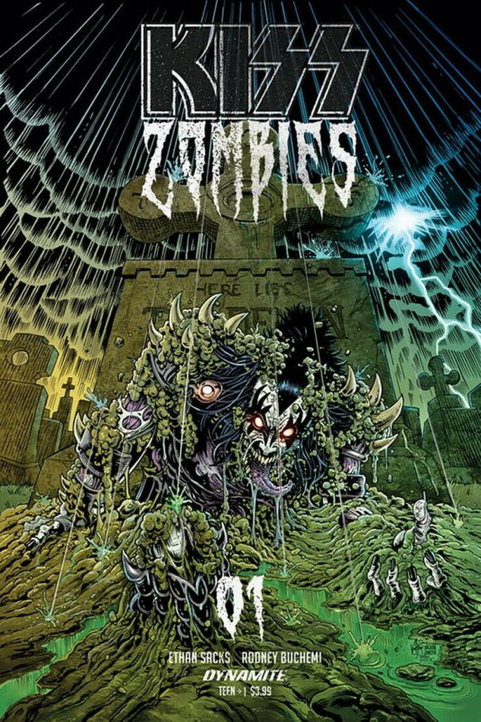 KISS ZOMBIES (2019 DYNAMITE) #1 VARIANT 1:7 HAESER FOC INCV PRESALE-11/06