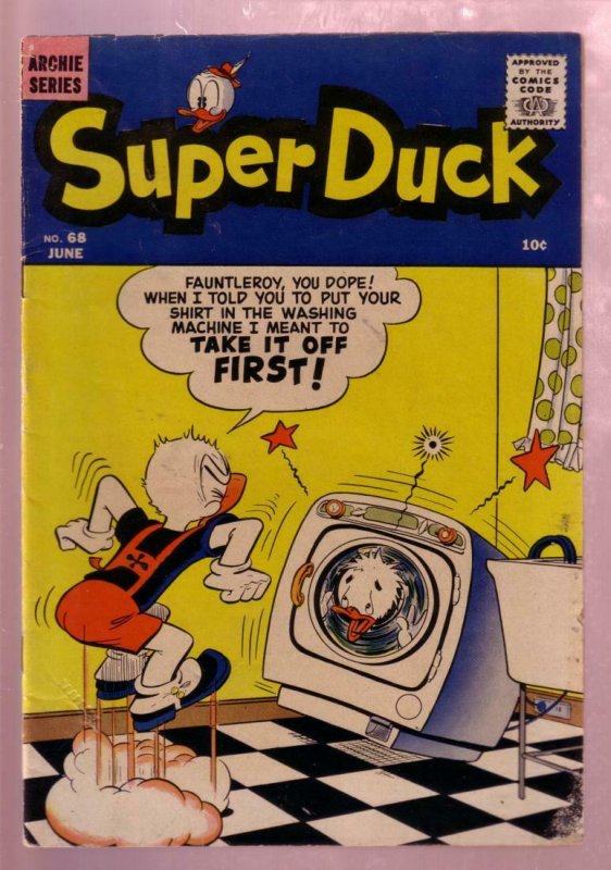 SUPER DUCK #68 1956-WACKY WASHING MACHINE COVER-RARE VG