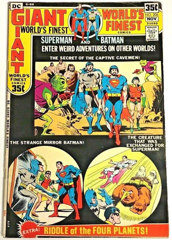 WORLDS FINEST#206 FN 1971 DC BRONZE AGE COMICS