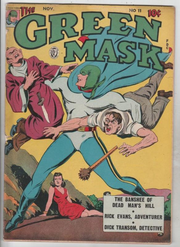 Green Mask #11 (Nov-44) VG+ Affordable-Grade The Green Mask