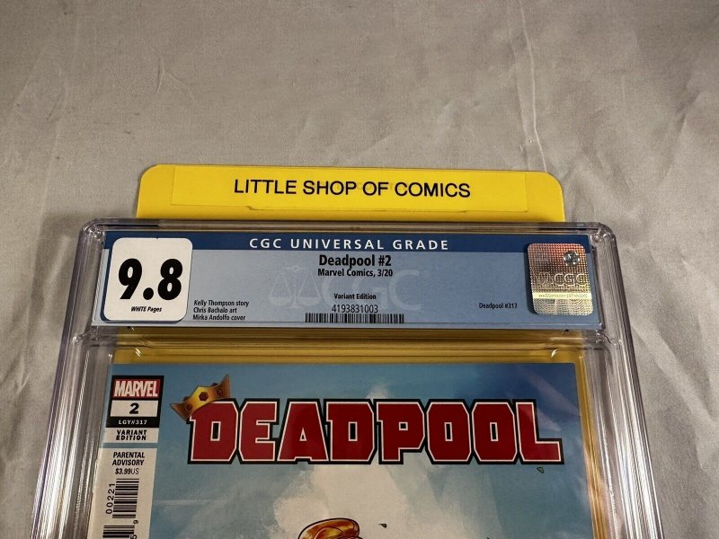 Deadpool #2 (2020) - CGC 9.8 - Andolfo 1:25 Variant - Elsa Bloodstone -