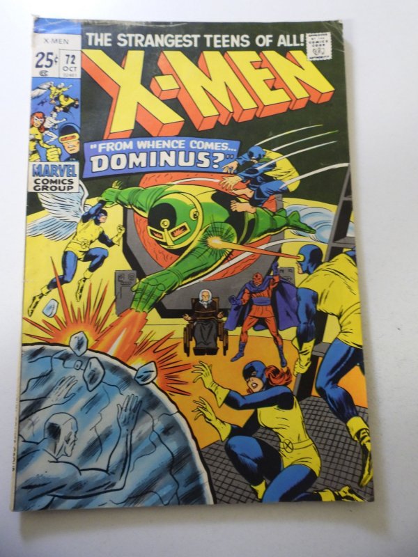 The X-Men #72 (1971) VG+ Condition 1/2 tear