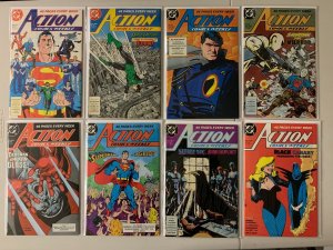 Action Comics lot from:#601-638 25 diff avg 7.0 FN+ (1988-89)