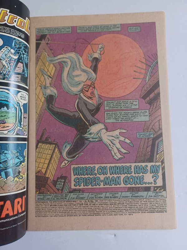 Spectacular Spider-Man #90 newsstand - 2nd black suit appearance - 1984 - NM