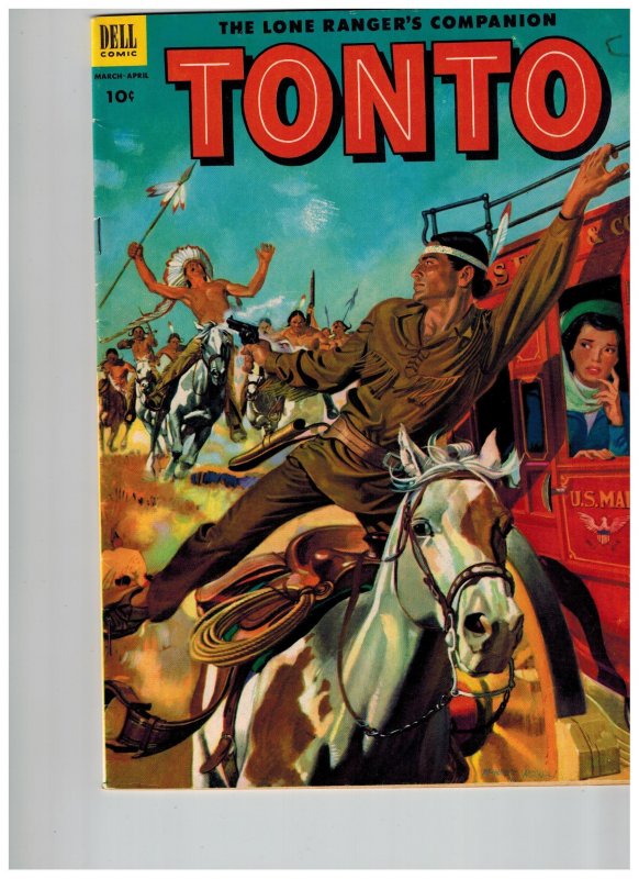 Lone Ranger's Companion Tonto Mar-Apr #10 (1953) off the shelf beautiful...