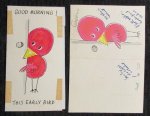 GET WELL SOON Early Bird 4x7 Greeting Card Art #6542 w/ Mock-Up