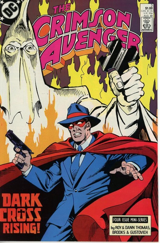 Crimson Avenger Complete Set 1 2 3 4  9.0 (our highest grade)  1988  Roy Thomas