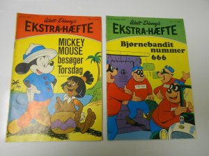 1971-74 Walt Disney EKSTRA-HAEFTE #10 VG 9 VG 10 VG+ Mickey Mouse DANISH Color