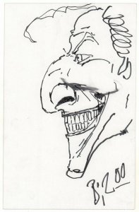 Joker Side Portrait - Signed art by Simon Bisley 