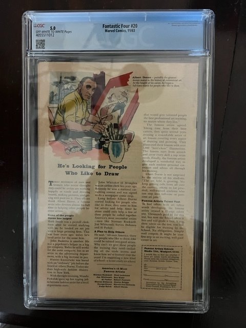 Fantastic Four #20 Regular Edition (1963) - CGC 5.0! 1st Molecule Man!