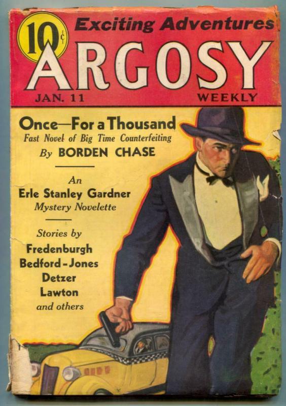 Argosy Pulp January 11 1936- Borden Chase VG-