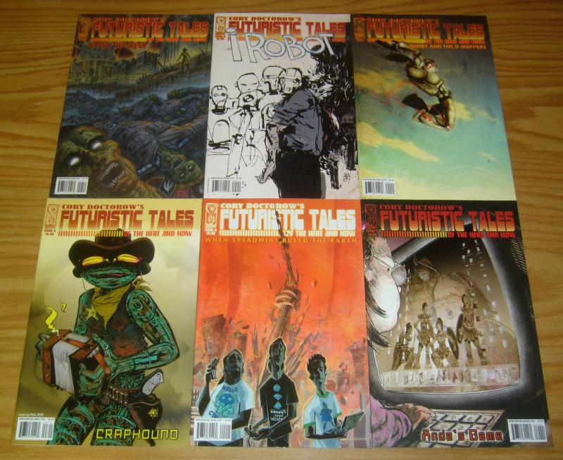 Cory Doctorow's Futuristic Tales #1-6 VF/NM complete series ASHLEY WOOD pope