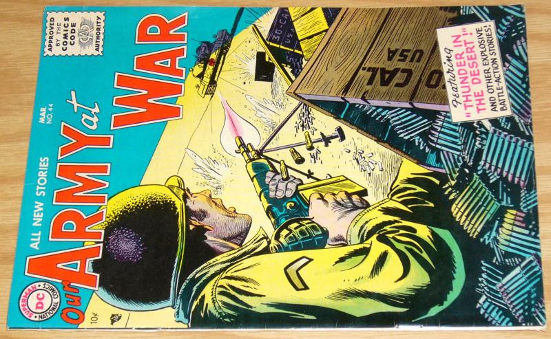 Our Army At War #44 FN- march 1956 - silver age dc comics thunder in the desert