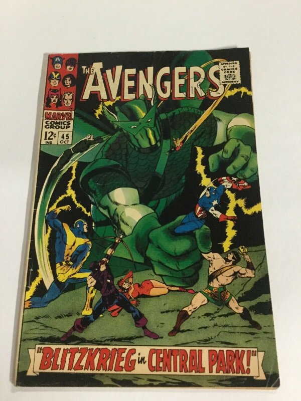 Avengers 45 Vg+ Very Good+ 4.5 Marvel Comics Silver Age