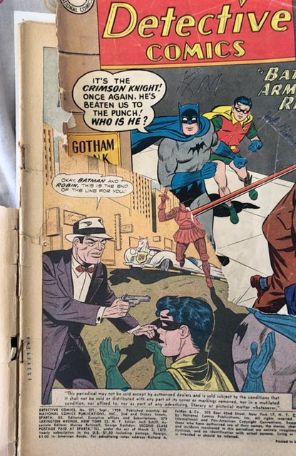 Detective Comics #271 (1959)torn cover reader,complete