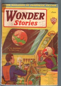 WONDER STORIES 1931 JUN-SCI FI ALIEN PULP-FRANK R PAUL! G/VG