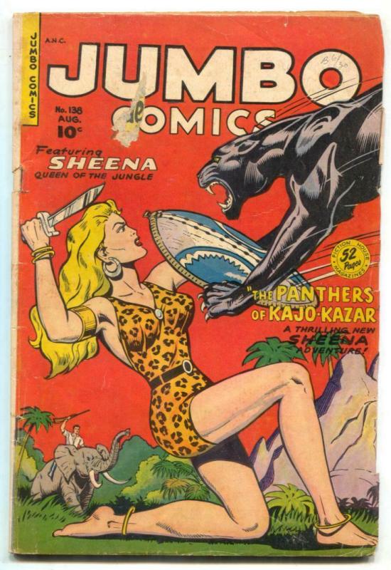 Jumbo Comics #138 1950- SHEENA- Fiction House VG-