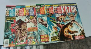 kazar lord of the hidden jungle 6 issue bronze age marvel comics lot run set