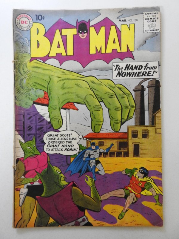 Batman #130  (1960) The Hand From Nowhere! Sharp GVG Condition!