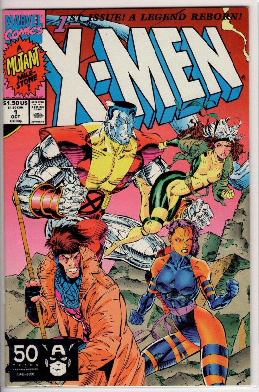 X-Men #1 Colossus and Gambit Cover (1991) 9.8 NM/MT