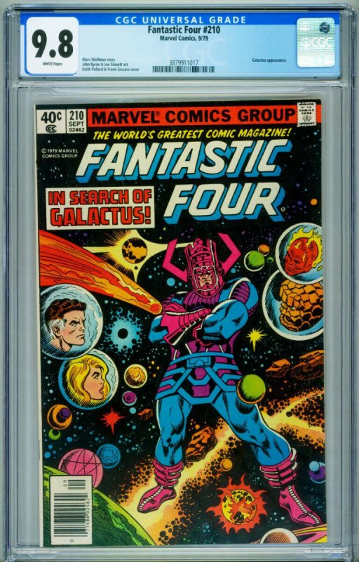 FANTASTIC FOUR #210 CGC 9.8 Marvel comic book Galactus cover 3879911017